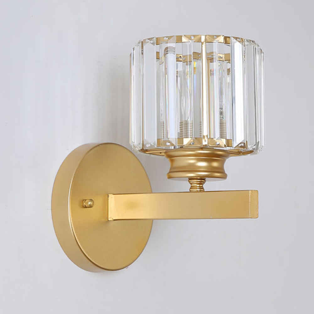 Kristall-Wandleuchte | Moderne Wandlampe aus Glas und Eisen