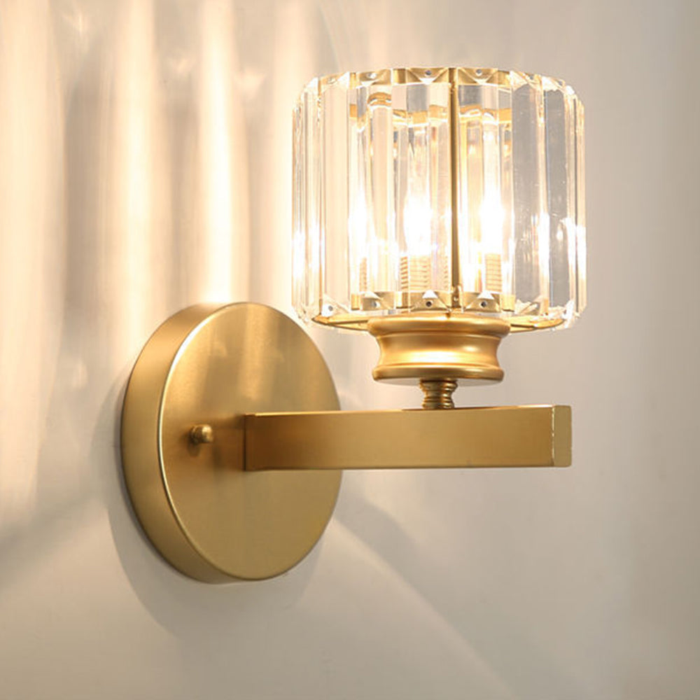 Kristall-Wandleuchte | Moderne Wandlampe aus Glas und Eisen