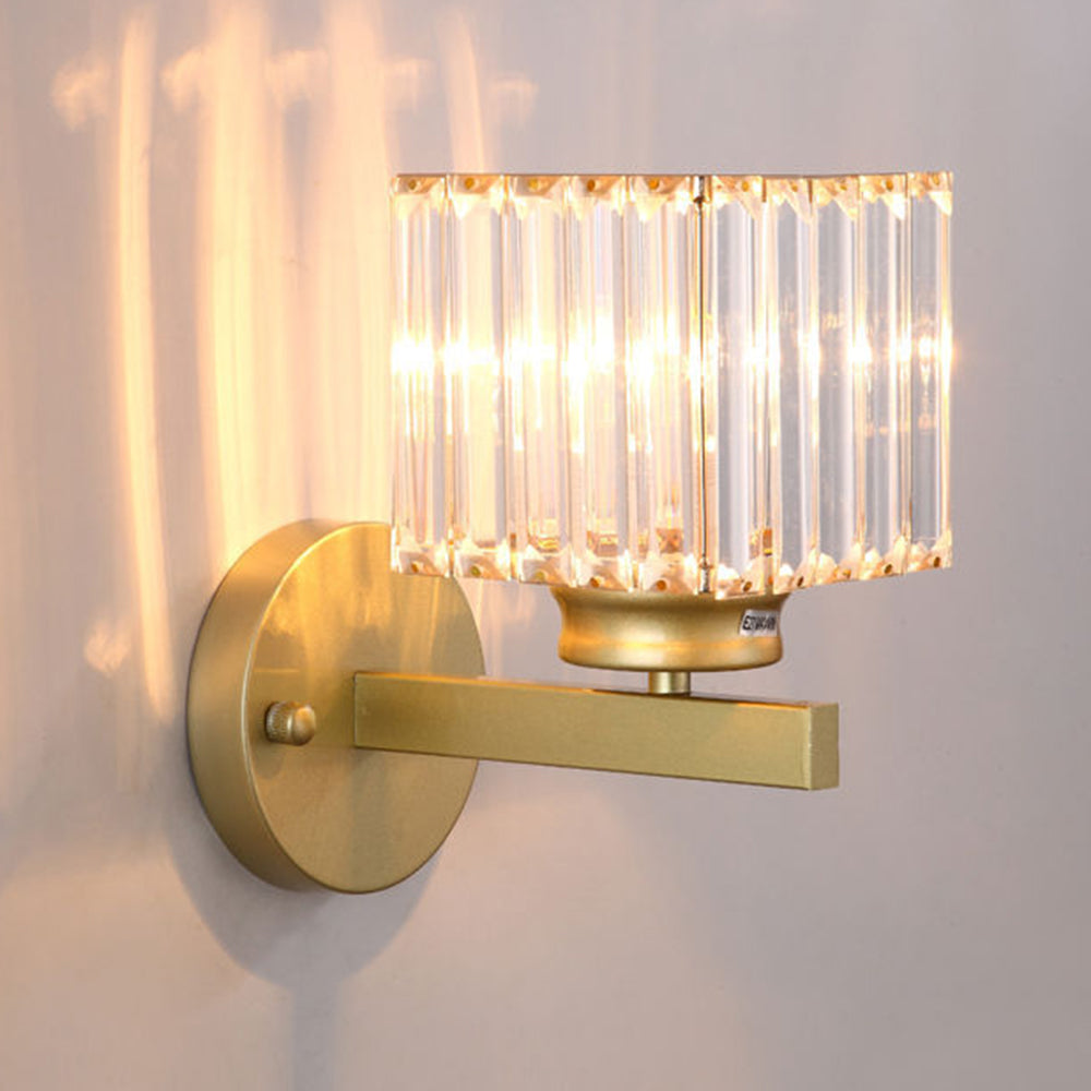Kristall-Wandleuchte | Moderne Wandlampe aus Glas und Eisen