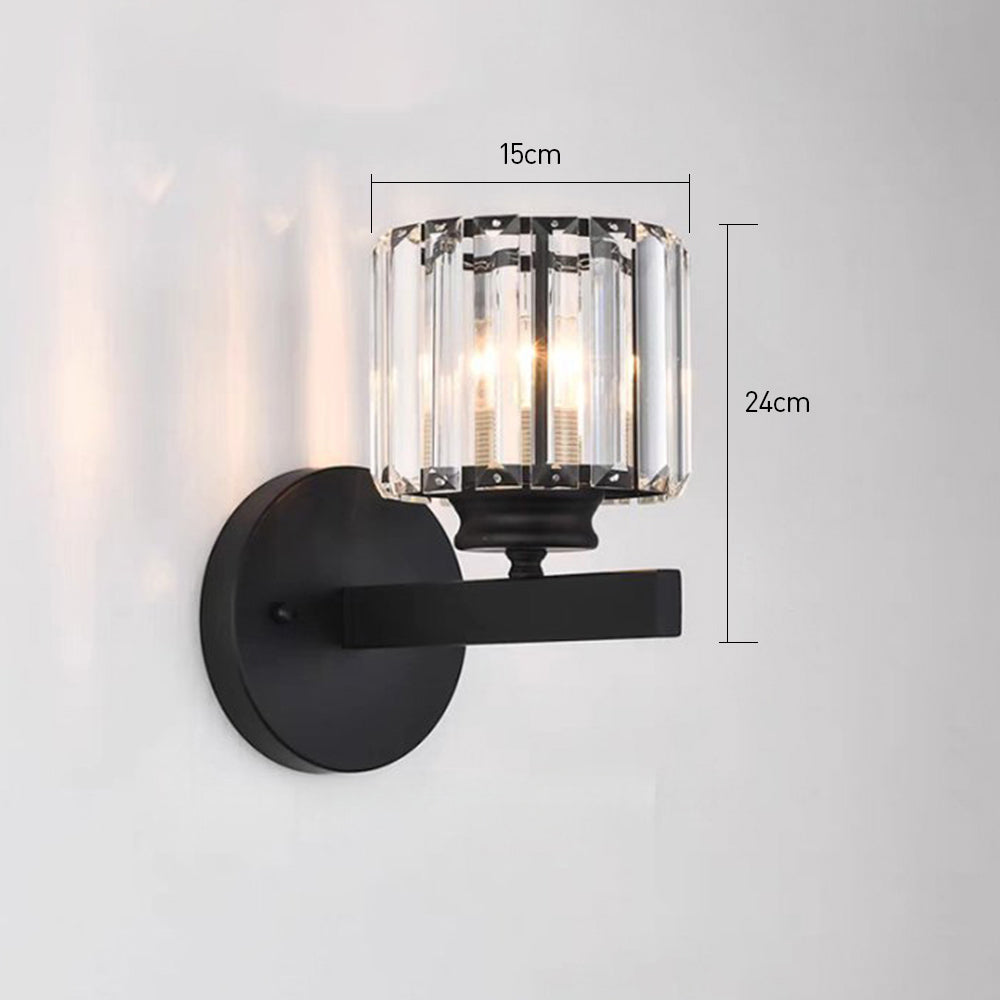 Kristall-Wandleuchte | Moderne Wandlampe aus Glas und Eisen