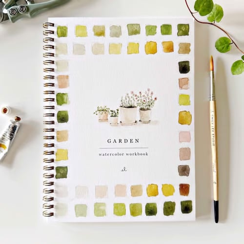 Kunstbuch | Aquarell-Arbeitsbuch für Anfänger | Schritt-für-Schritt-Malbuch