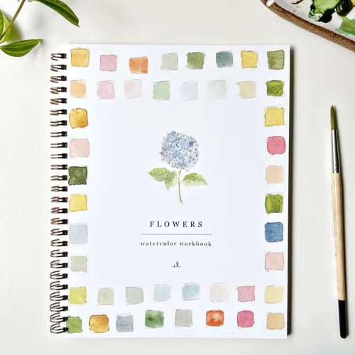 Kunstbuch | Aquarell-Arbeitsbuch für Anfänger | Schritt-für-Schritt-Malbuch
