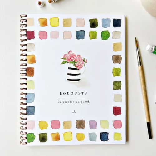 Kunstbuch | Aquarell-Arbeitsbuch für Anfänger | Schritt-für-Schritt-Malbuch