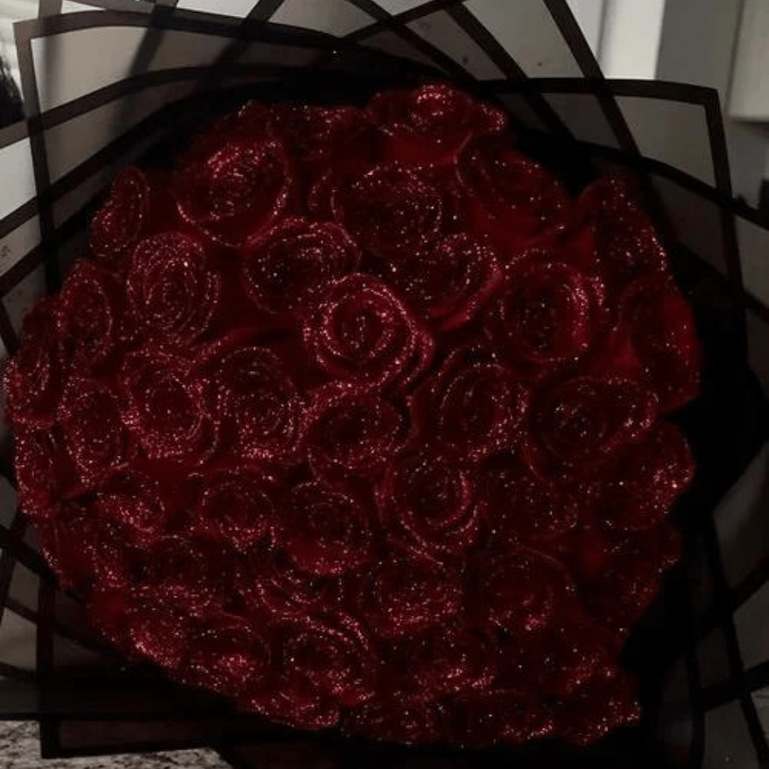 Künstliche Glitzerrose für Romantiker und Wohndekoration