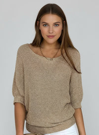 Kurzarm-Strickpullover für Damen
