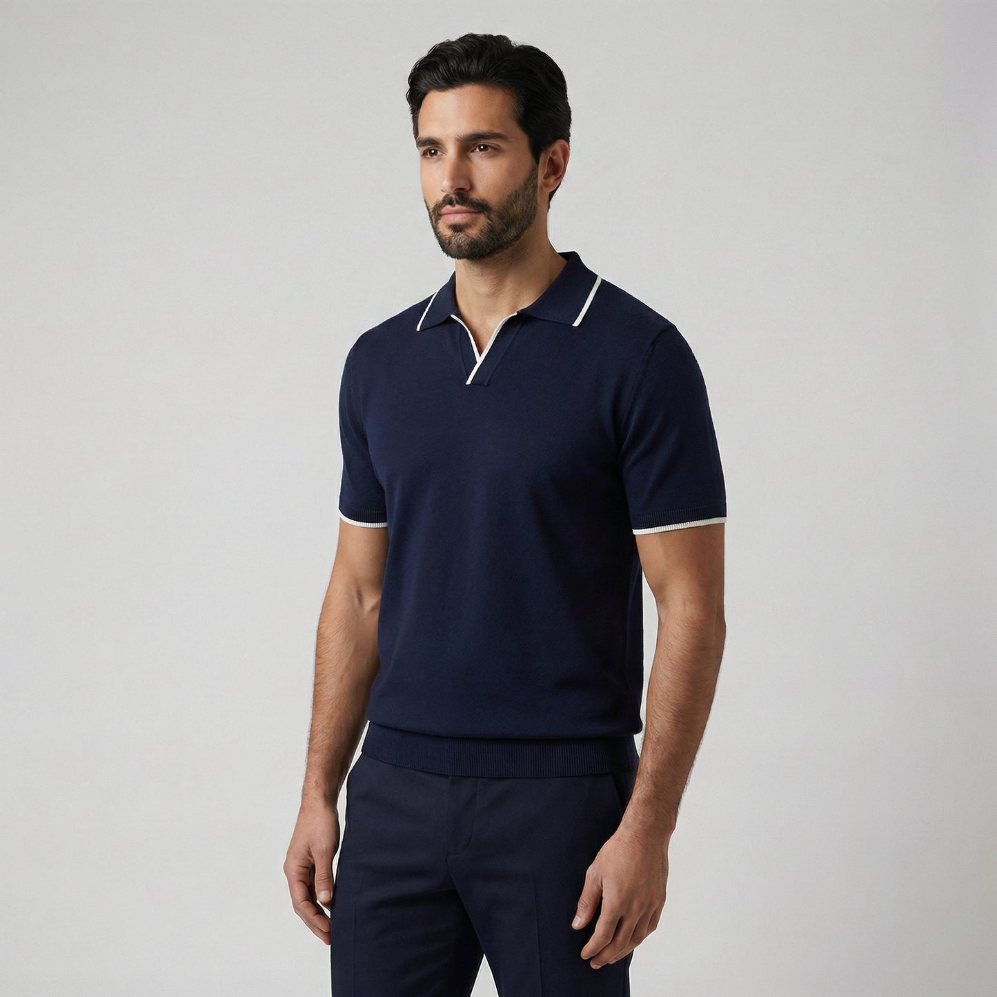Kurzärmeliges Poloshirt im Slim Fit