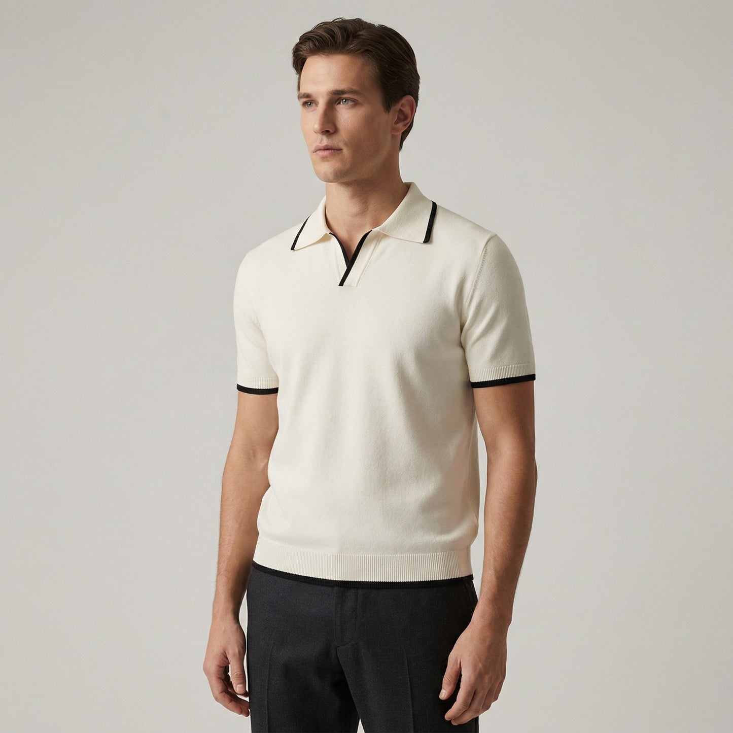 Kurzärmeliges Poloshirt im Slim Fit