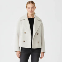 Kurze Cabanjacke für Damen im Trench-Stil