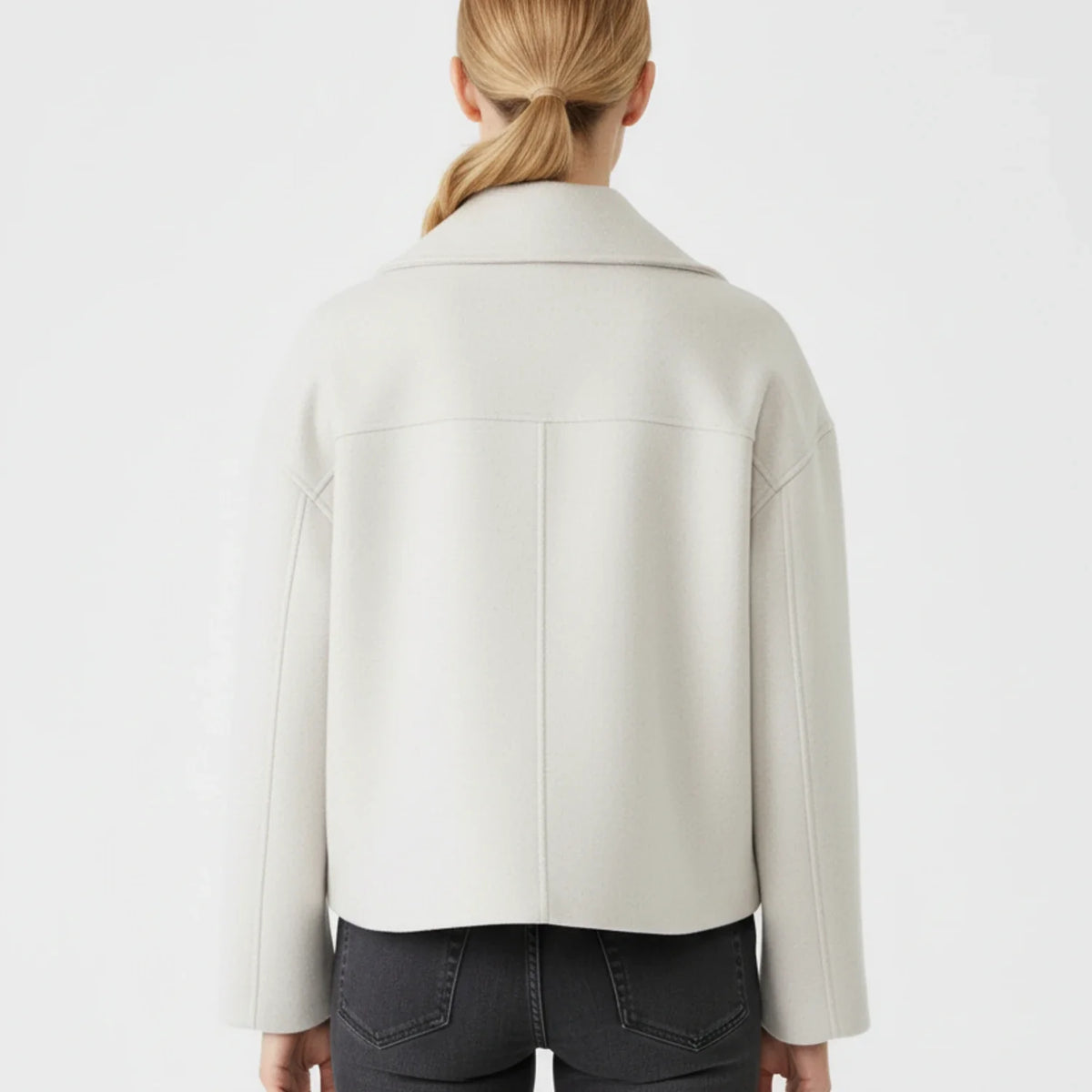 Kurze Cabanjacke für Damen im Trench-Stil