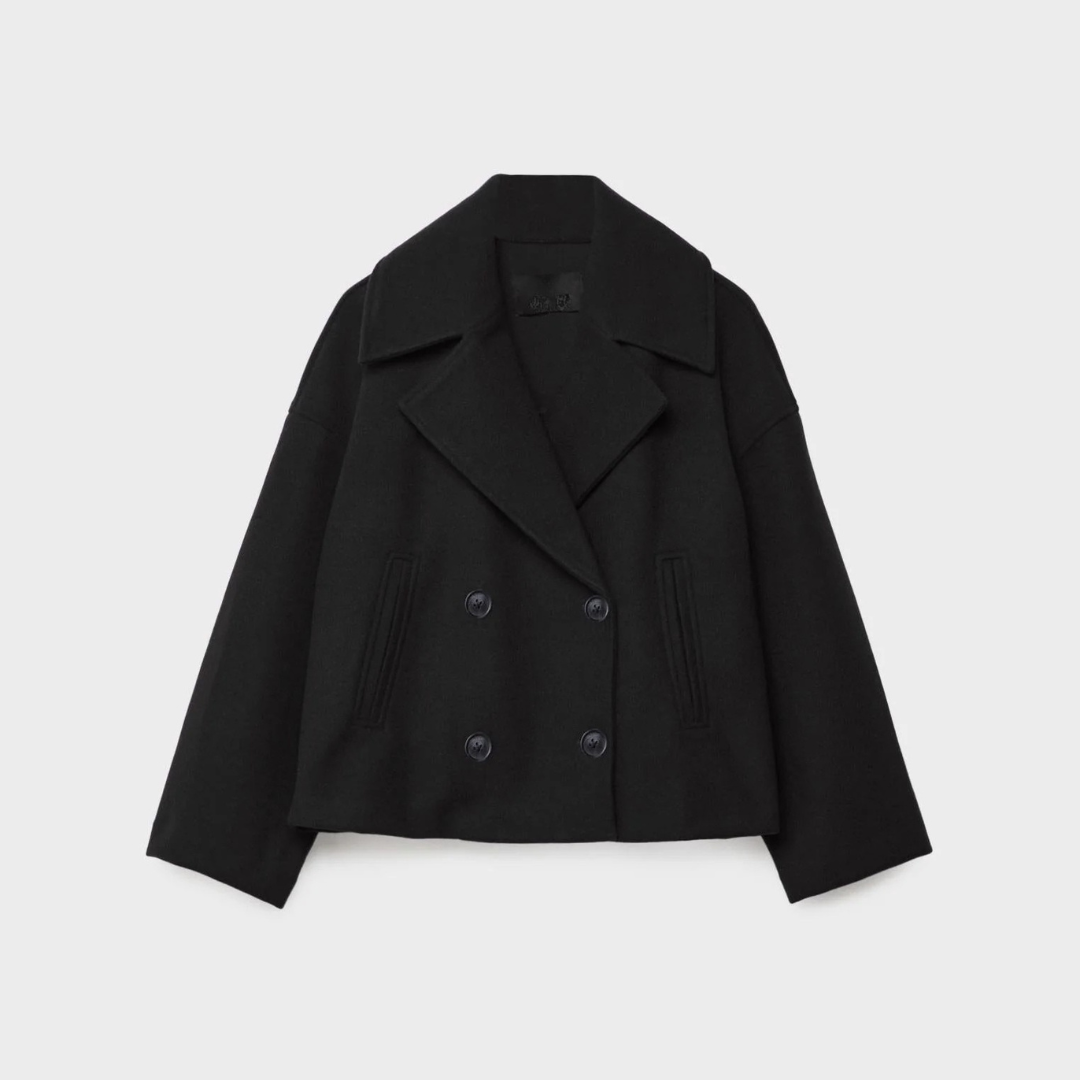 Kurze zweireihige Damenjacke für Herbst & Winter