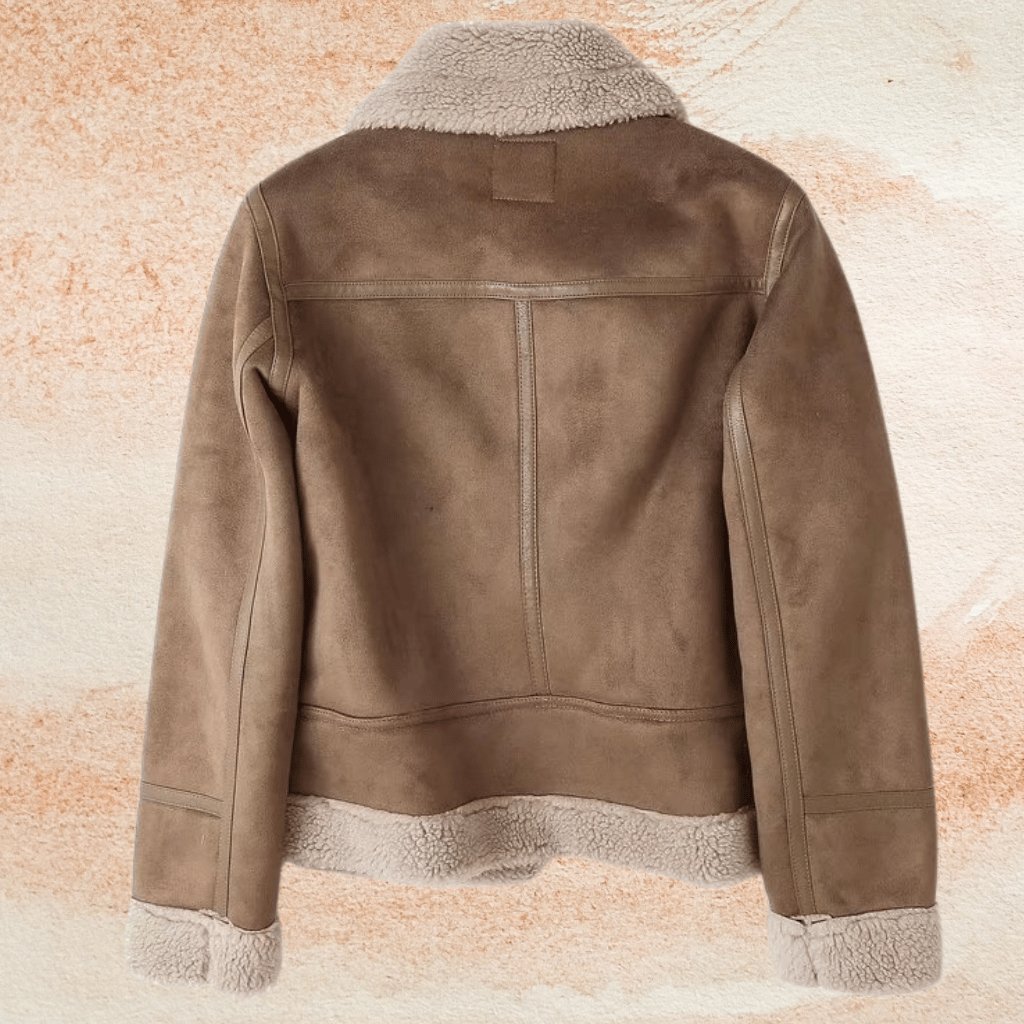 Fliegerjacke mit Lammfell-Imitat für Damen
