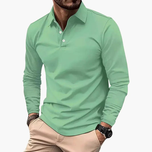 Langarm-Poloshirt für Herren im Casual-Look