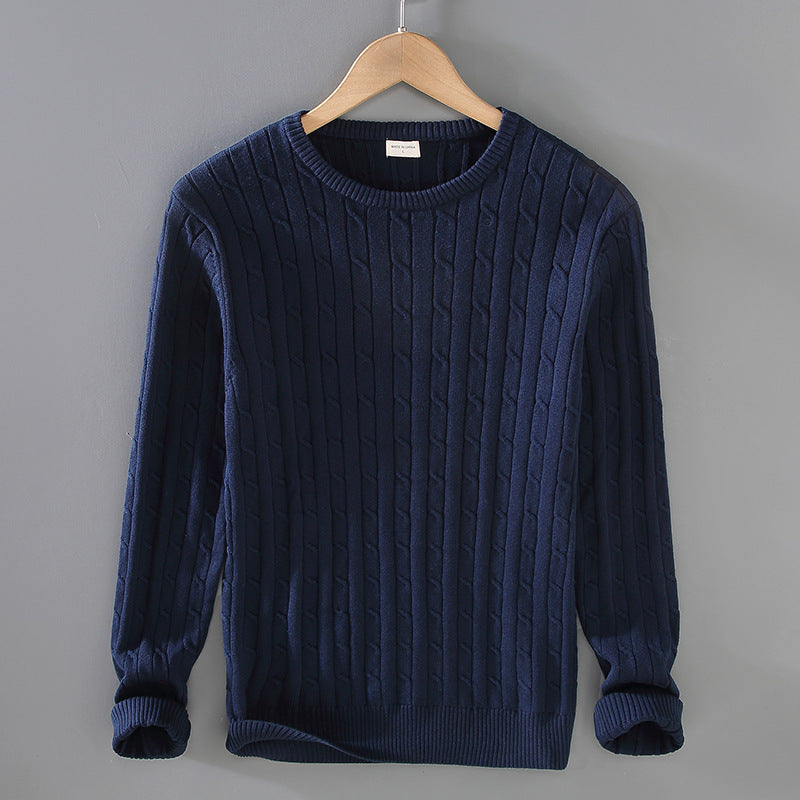 Langarm-Strickpullover aus Baumwolle