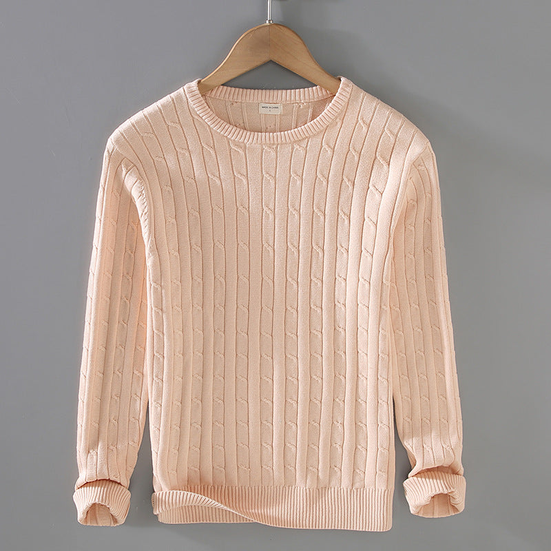 Langarm-Strickpullover aus Baumwolle