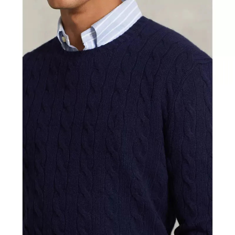 Langarm-Strickpullover aus Baumwolle