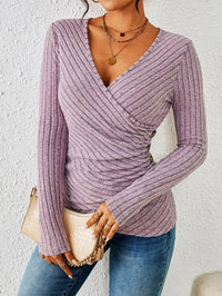 Langarm-Wickelbluse für Damen