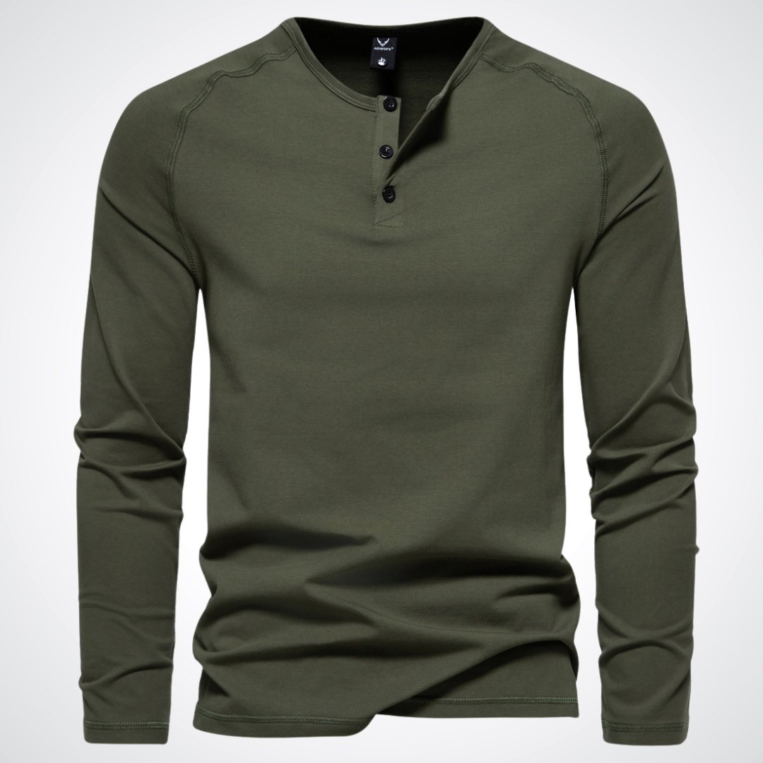 Langärmliges Henley-Shirt für Herren