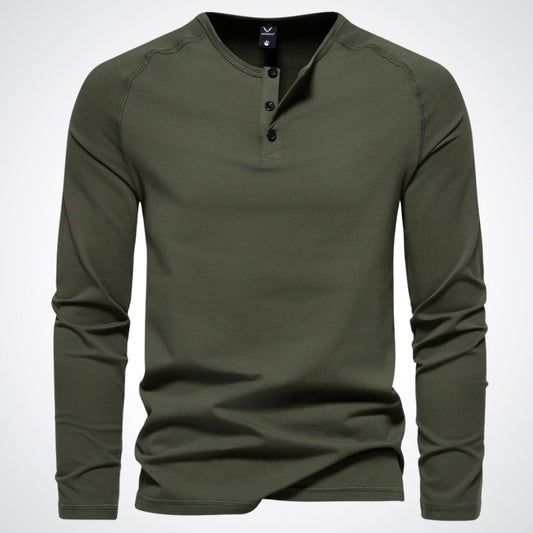 Langärmliges Henley-Shirt für Herren