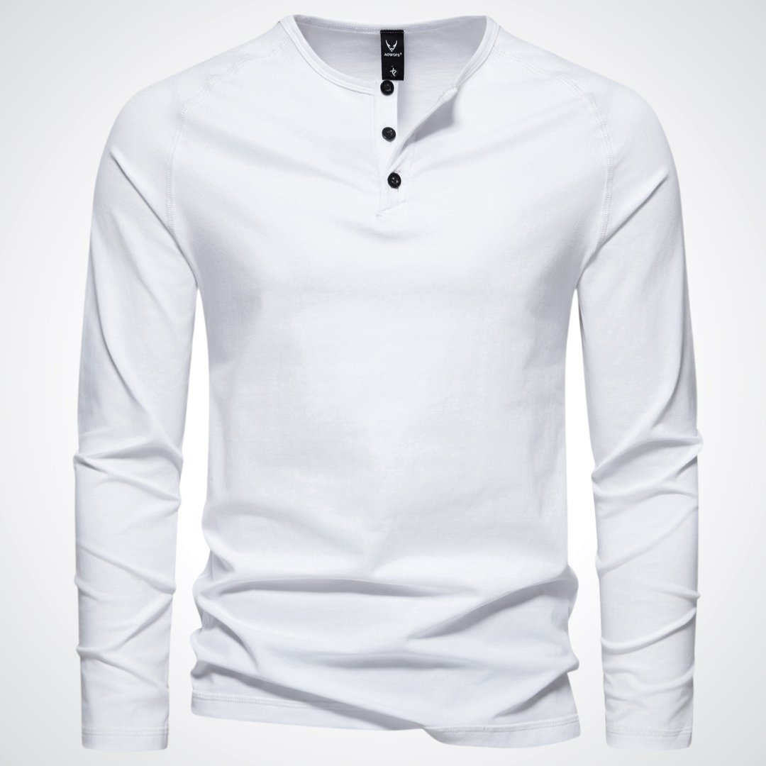 Langärmliges Henley-Shirt für Herren