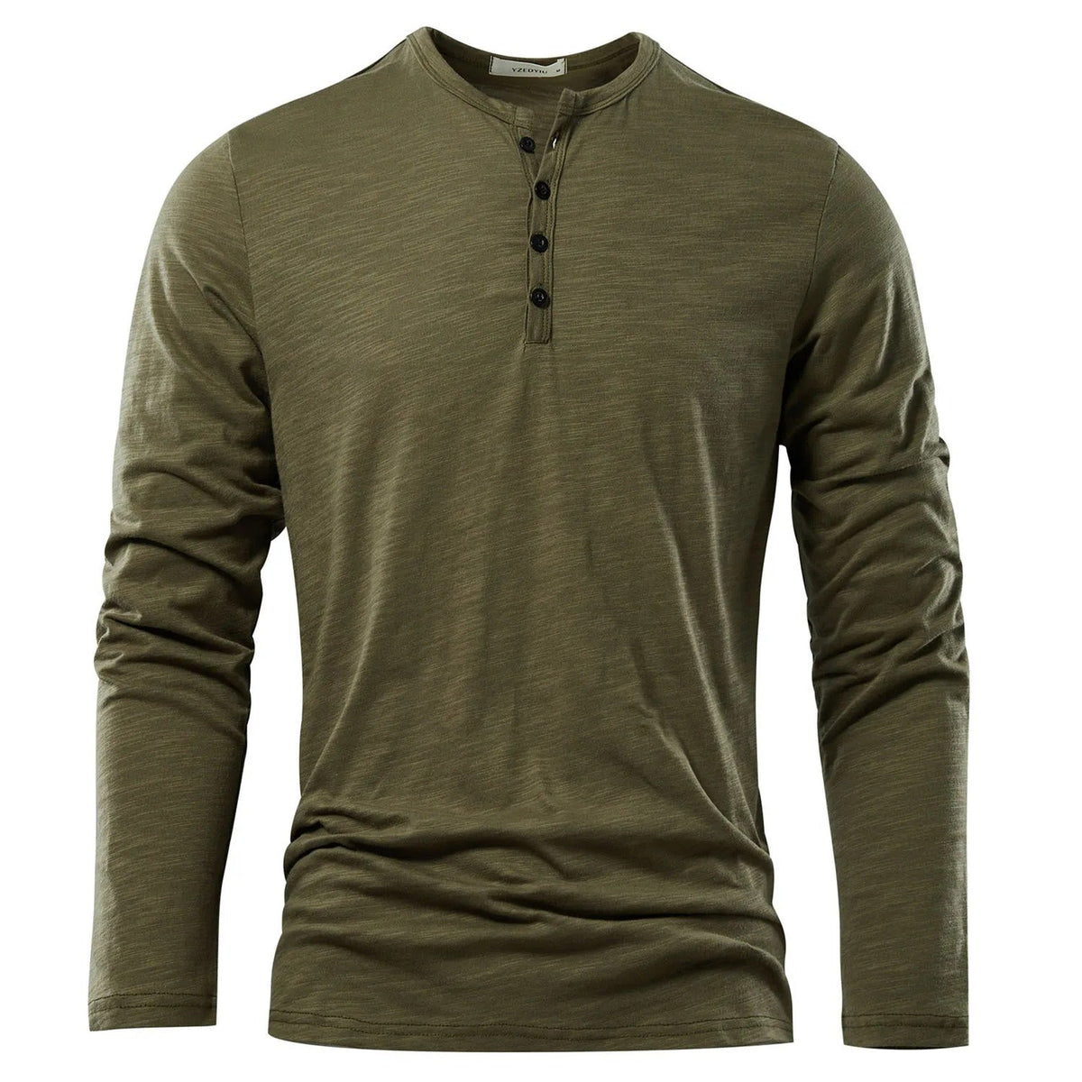 Langärmliges Herren-T-Shirt mit Henley-Ausschnitt