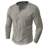 Langärmliges Herrenshirt mit Knöpfen