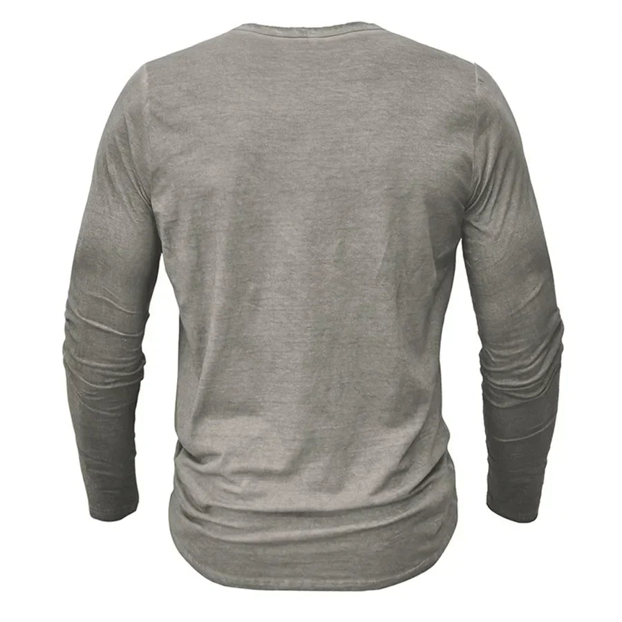Langärmliges Herrenshirt mit Knöpfen