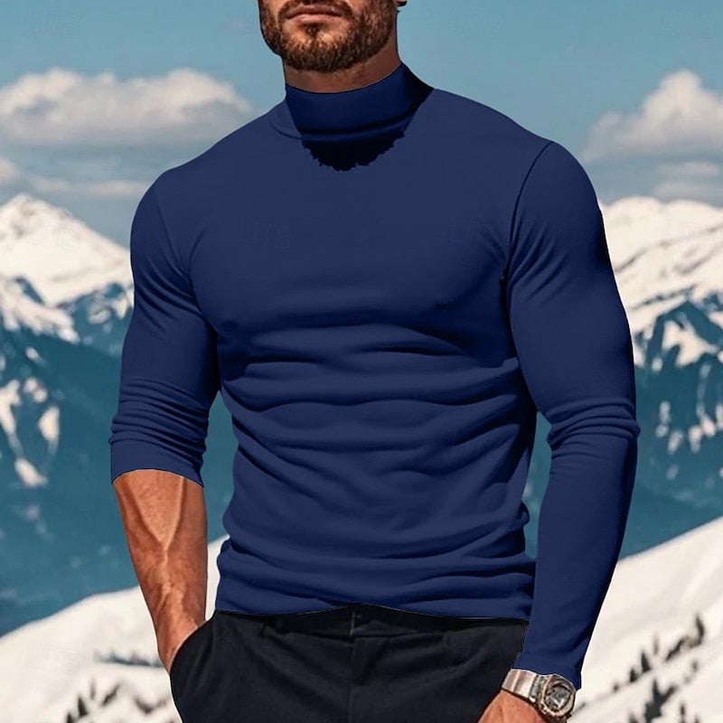Langarmshirt mit Stehkragen