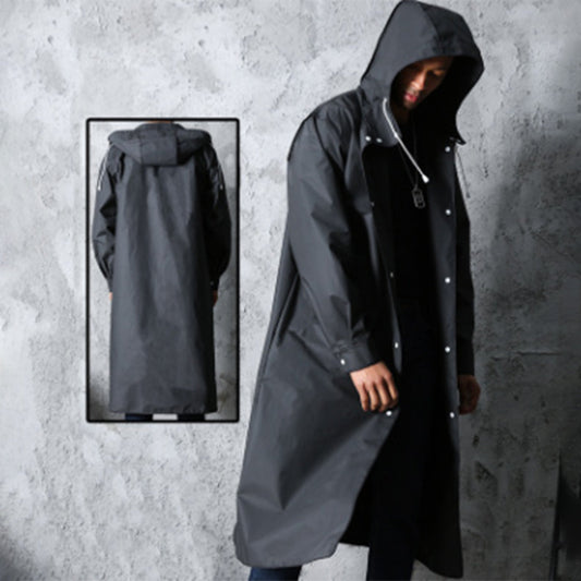 Lange Herrenjacke mit Kapuze