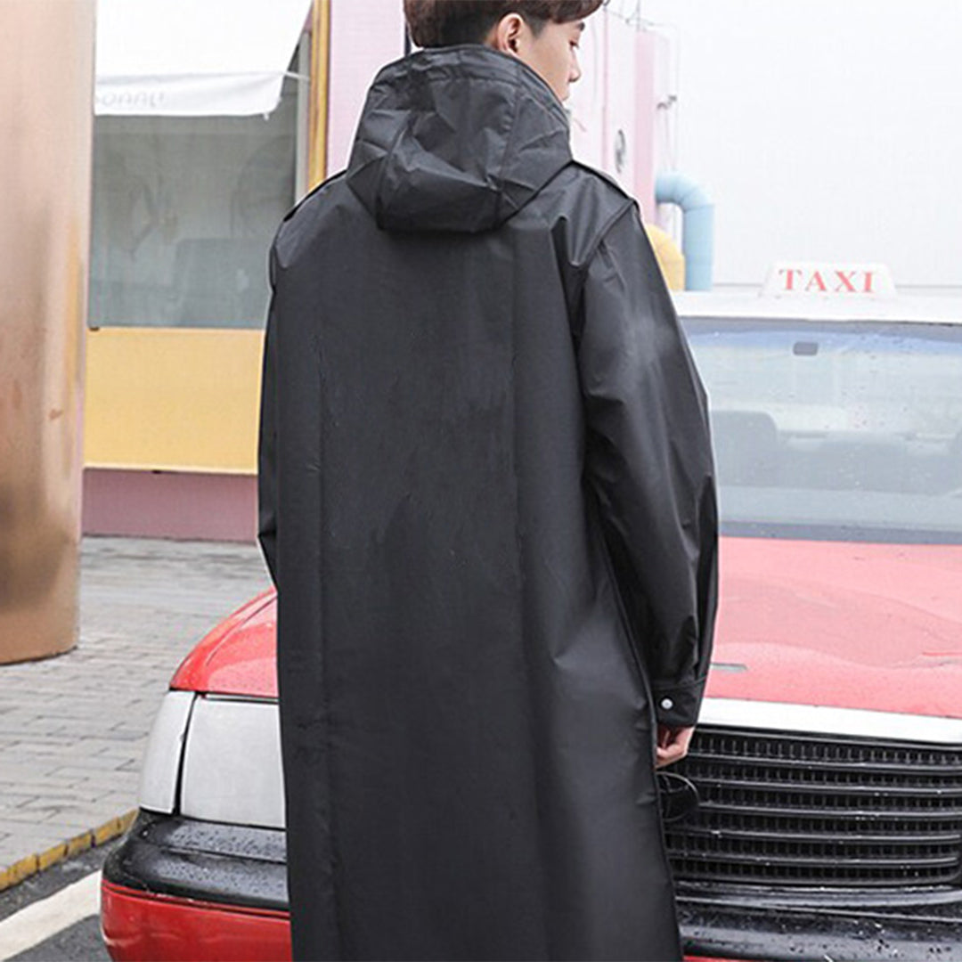 Lange Herrenjacke mit Kapuze