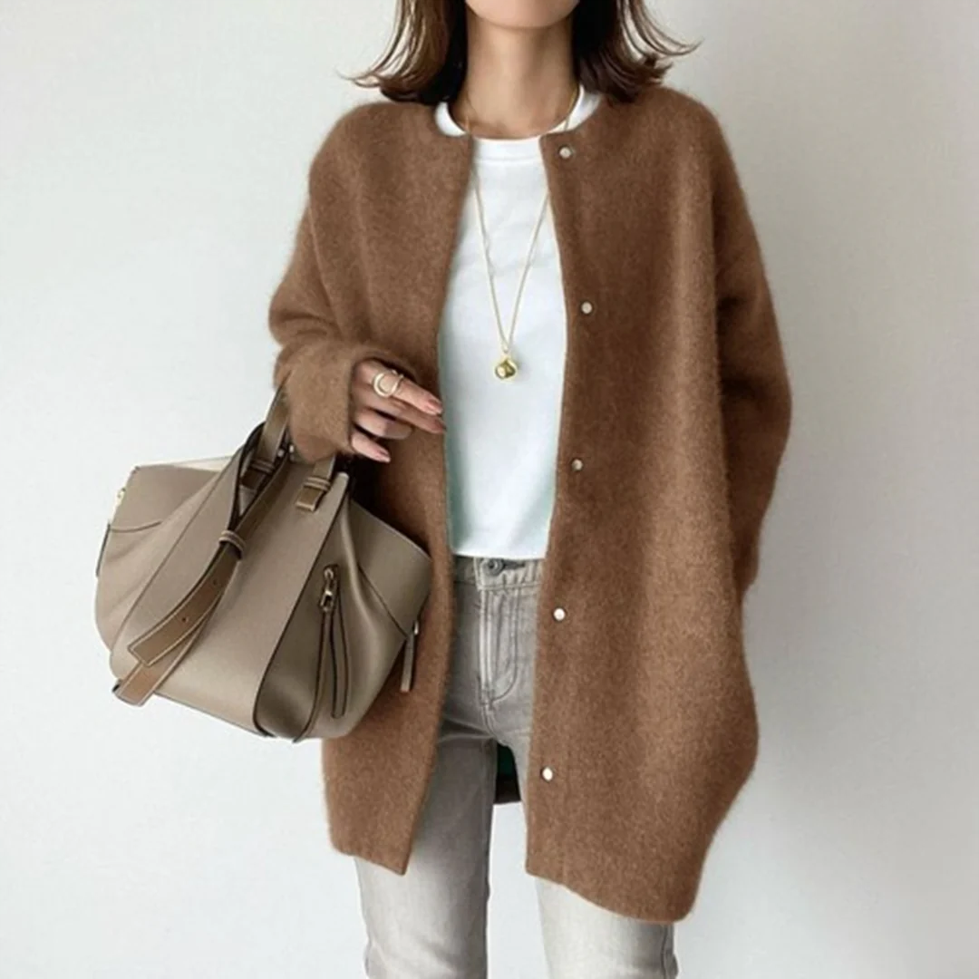 Lange Strickjacke im Relaxed Fit für Damen