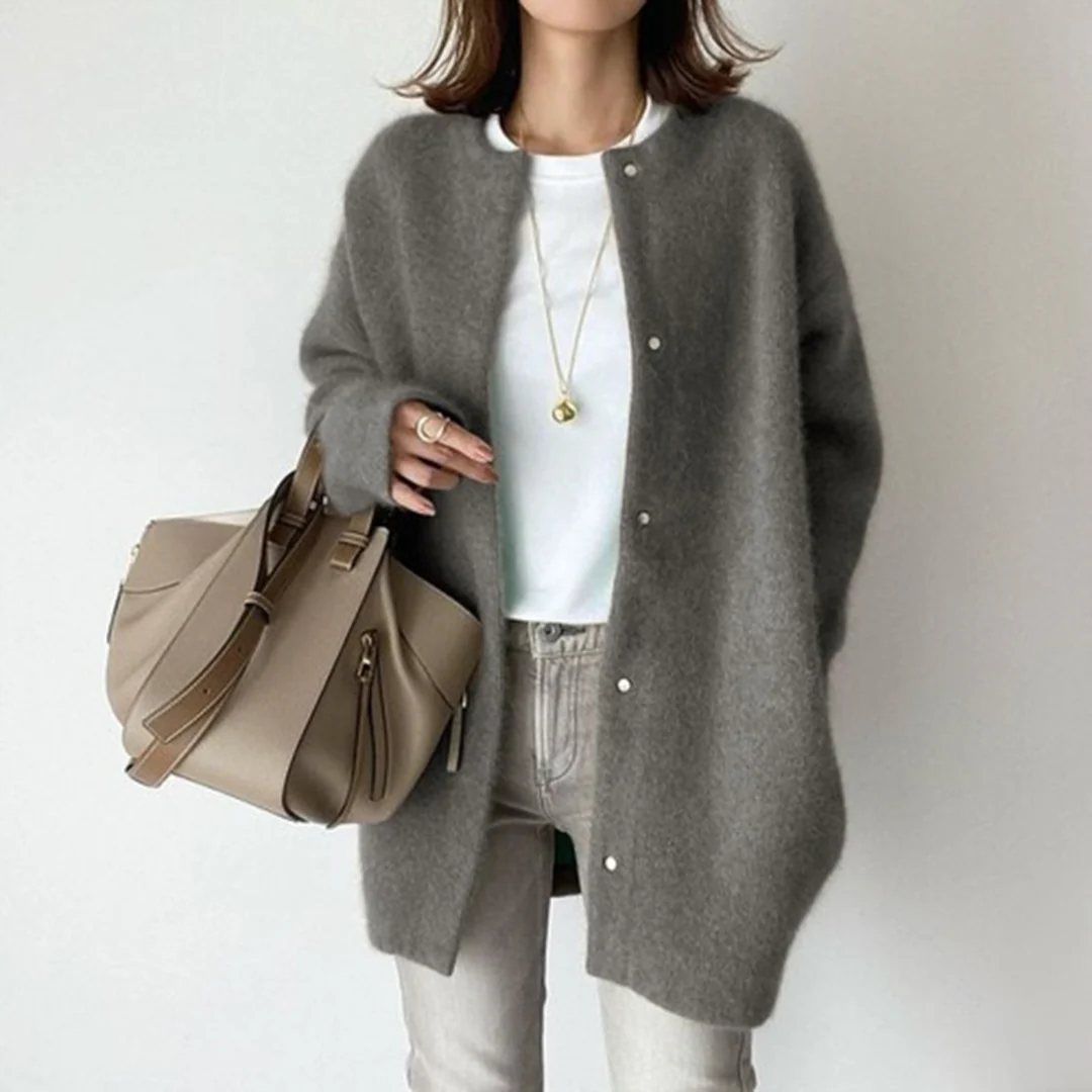 Lange Strickjacke im Relaxed Fit für Damen