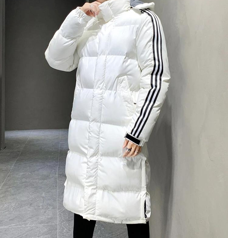 Lange Winterjacke mit Kapuze