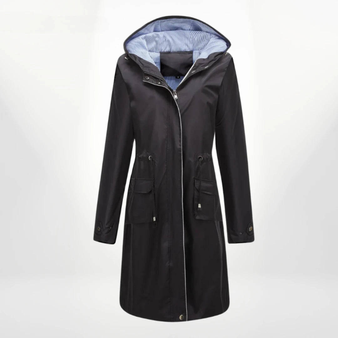 Langer Damen-Anorak mit Kapuze