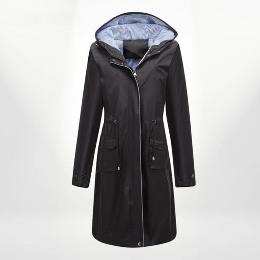 Langer Damen-Anorak mit Kapuze