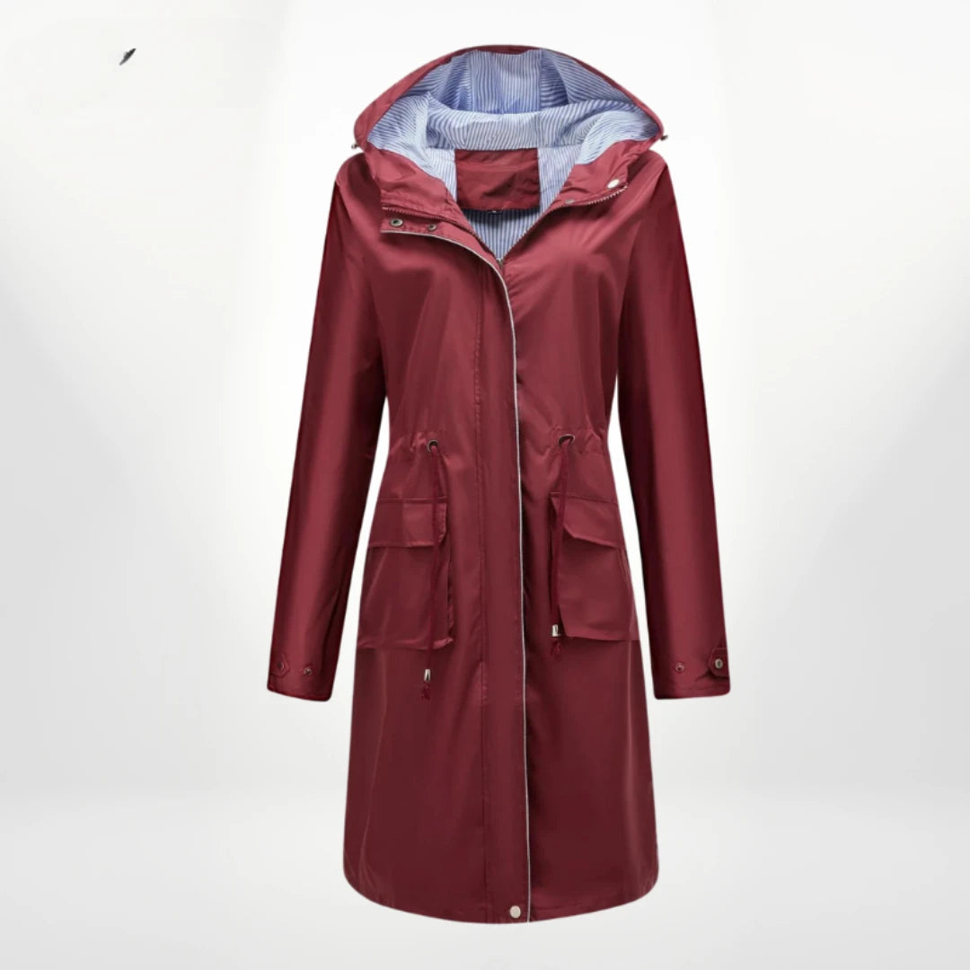 Langer Damen-Anorak mit Kapuze