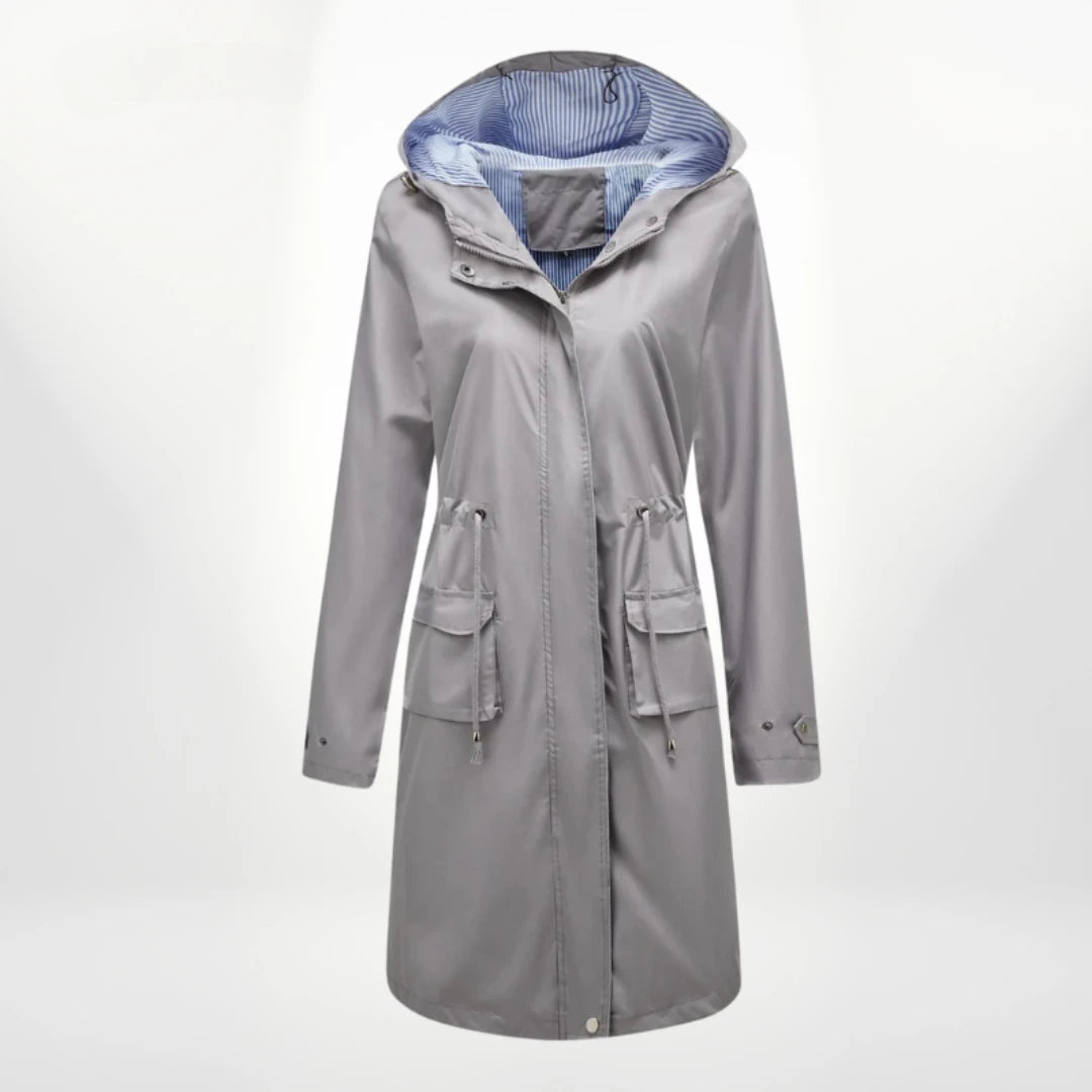 Langer Damen-Anorak mit Kapuze