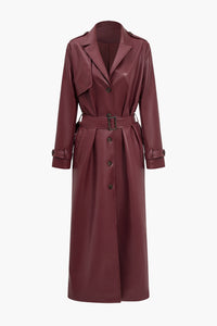 Langer Damen-Trenchcoat mit Gürtel