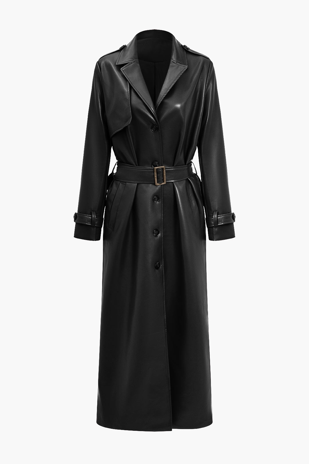 Langer Damen-Trenchcoat mit Gürtel