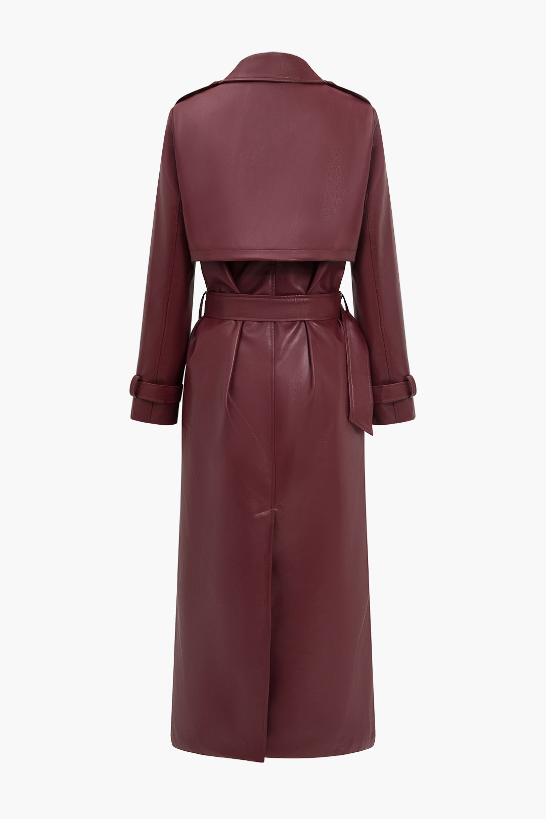 Langer Damen-Trenchcoat mit Gürtel