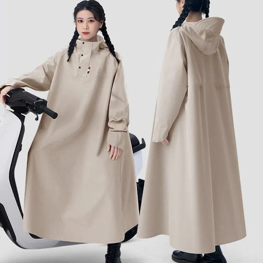 Langer, wasserdichter Unisex-Regenmantel aus Oxford-Gewebe im Poncho-Stil