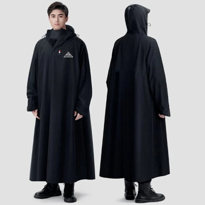 Langer, wasserdichter Unisex-Regenmantel aus Oxford-Gewebe im Poncho-Stil