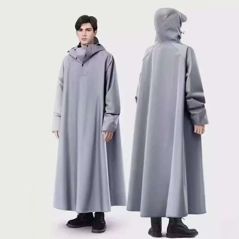 Langer, wasserdichter Unisex-Regenmantel aus Oxford-Gewebe im Poncho-Stil