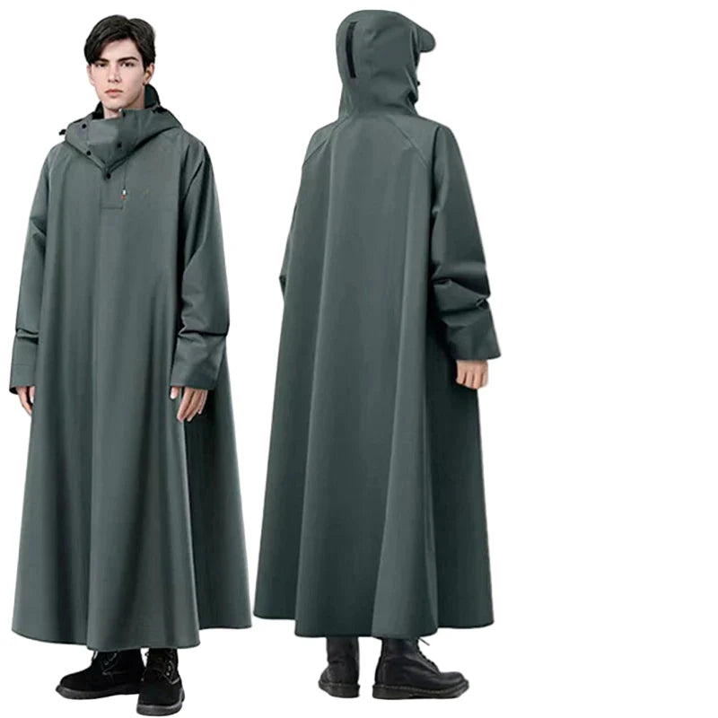 Langer, wasserdichter Unisex-Regenmantel aus Oxford-Gewebe im Poncho-Stil