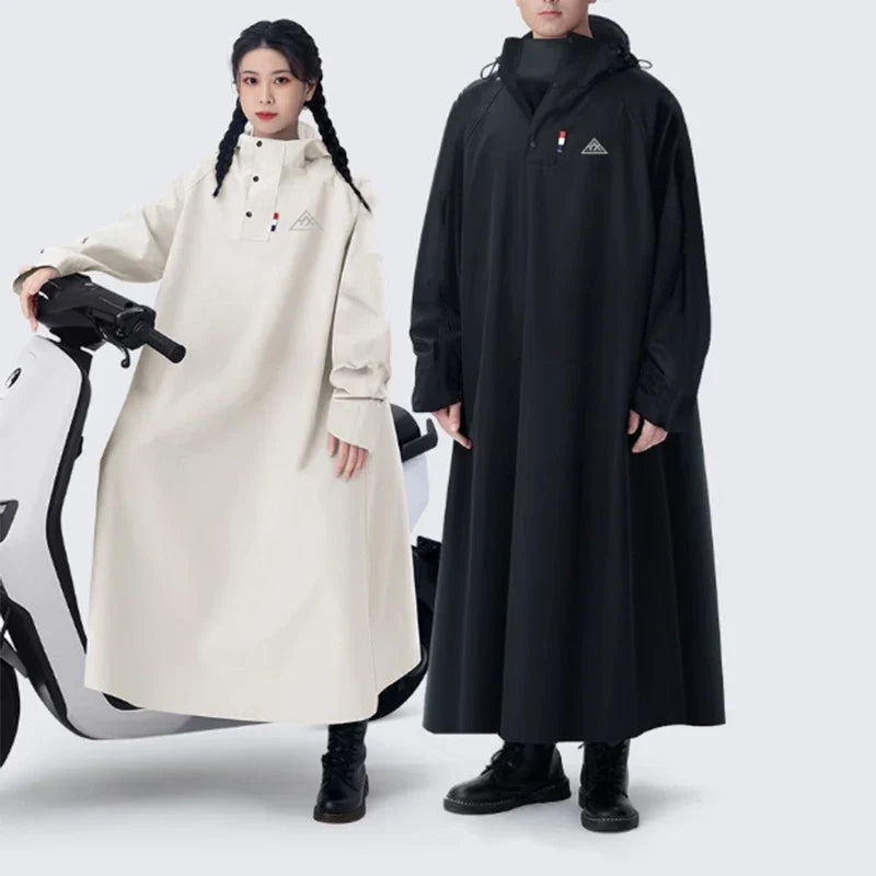 Langer, wasserdichter Unisex-Regenmantel aus Oxford-Gewebe im Poncho-Stil