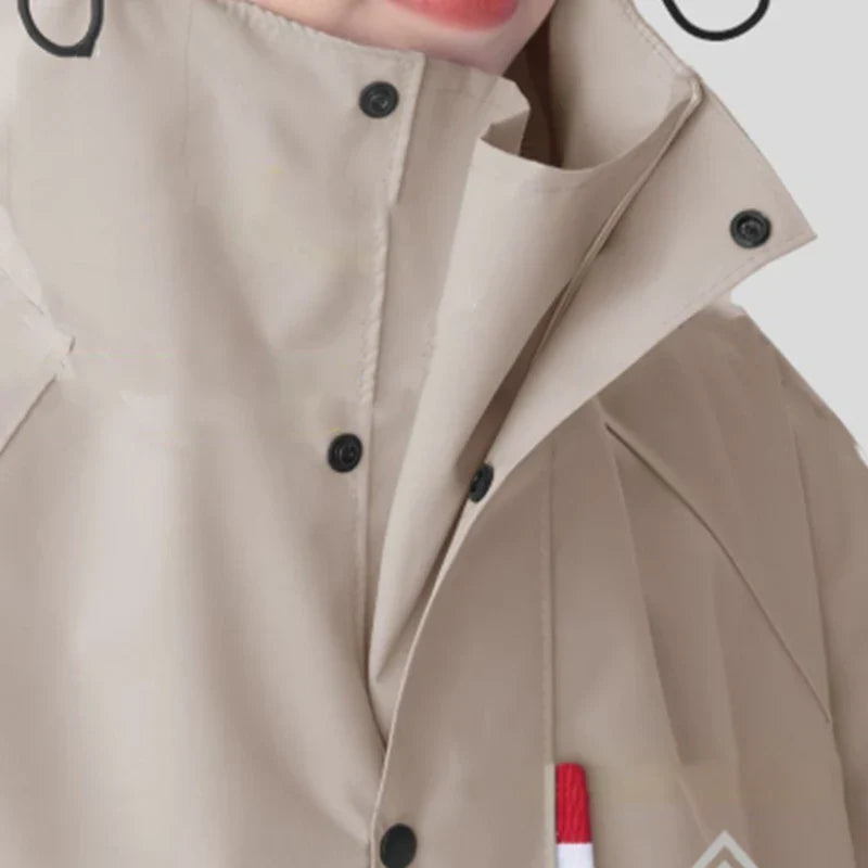Langer, wasserdichter Unisex-Regenmantel aus Oxford-Gewebe im Poncho-Stil