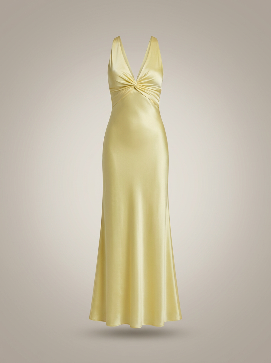 Langes Damen-Maxi-Abendkleid mit V-Ausschnitt für Hochzeit und Party