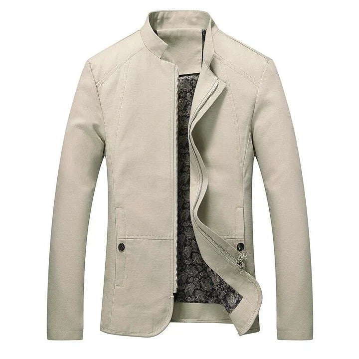 Lässige Herrenjacke mit durchgehendem Reißverschluss