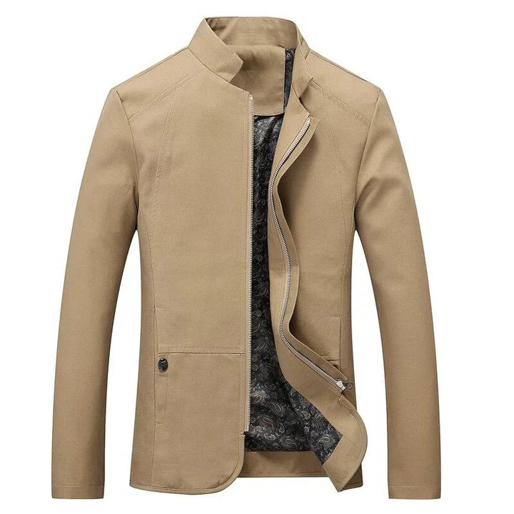 Lässige Herrenjacke mit durchgehendem Reißverschluss