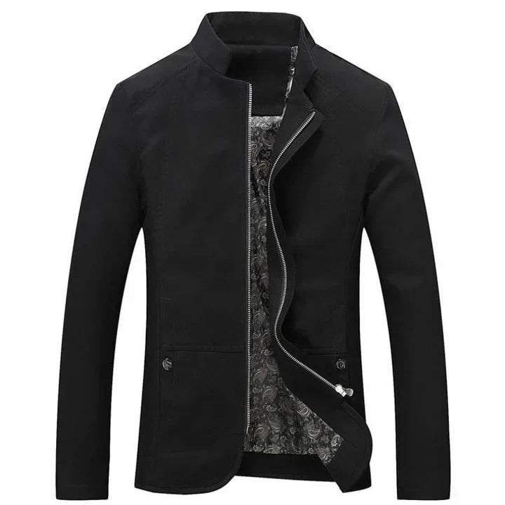 Lässige Herrenjacke mit durchgehendem Reißverschluss