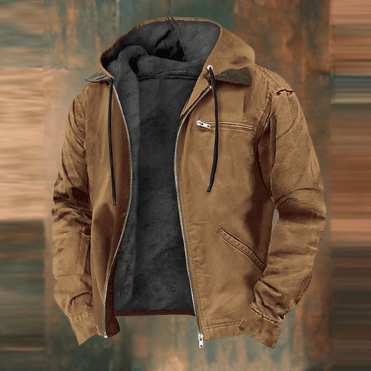 Lässige Herrenjacke mit Kapuze